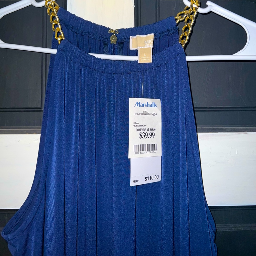 Michael Kors Blue mid dress size Large. Brand New